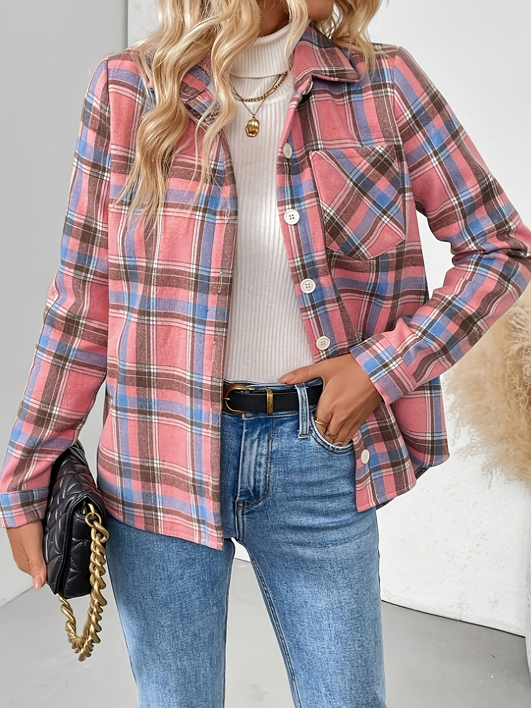 Amanda - Fleece-Lined Gingham Shirt