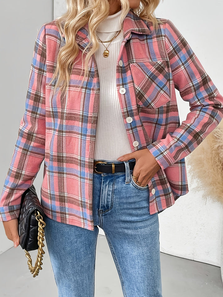 Amanda - Fleece-Lined Gingham Shirt
