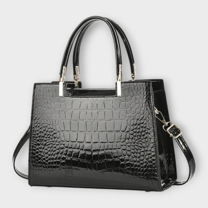 Madison - Glossy Crocodile Pattern Handbag