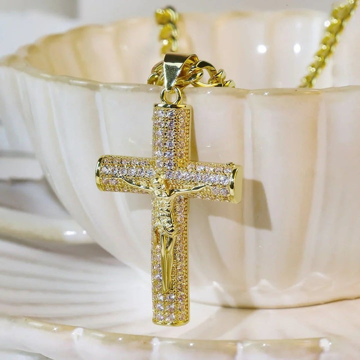 Maria - Jesus Cross Pendant Necklace