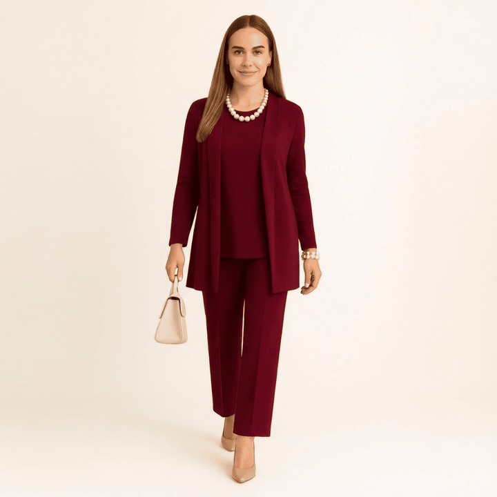 Cardigan, Top & Trousers Set
