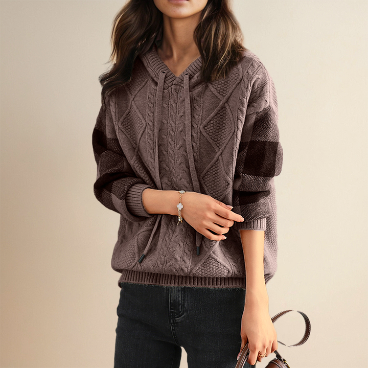 Lila - Jacquard Hooded Sweater