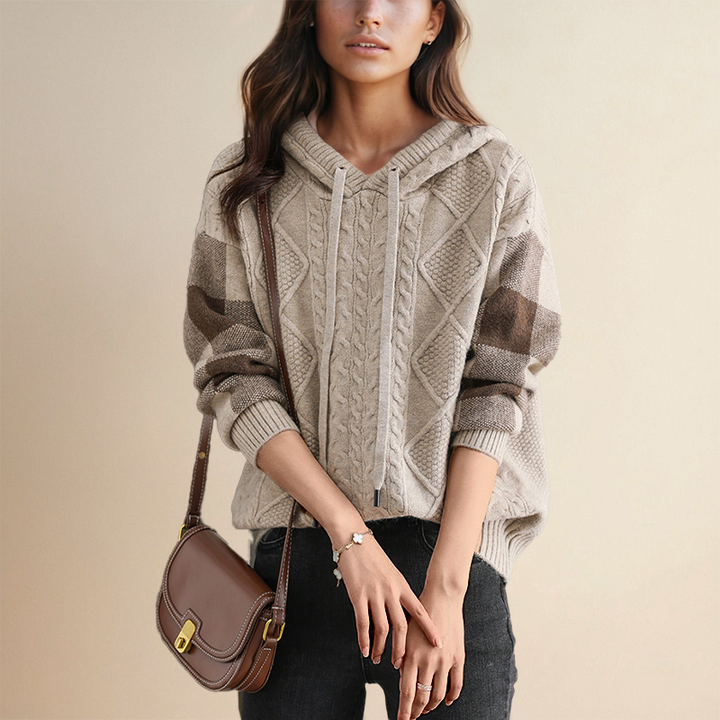 Harper - Jacquard Hooded Sweater