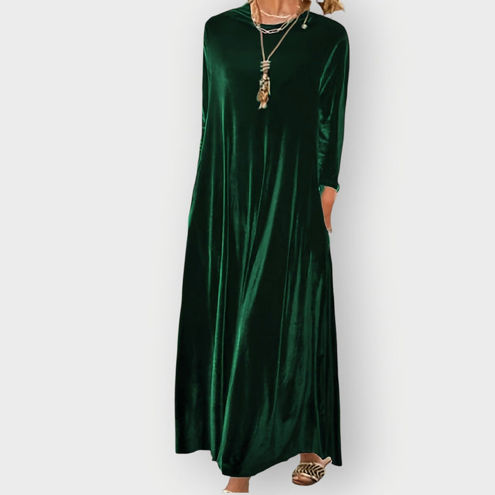 Vanessa - Luxe Velvet Flow Maxi Dress