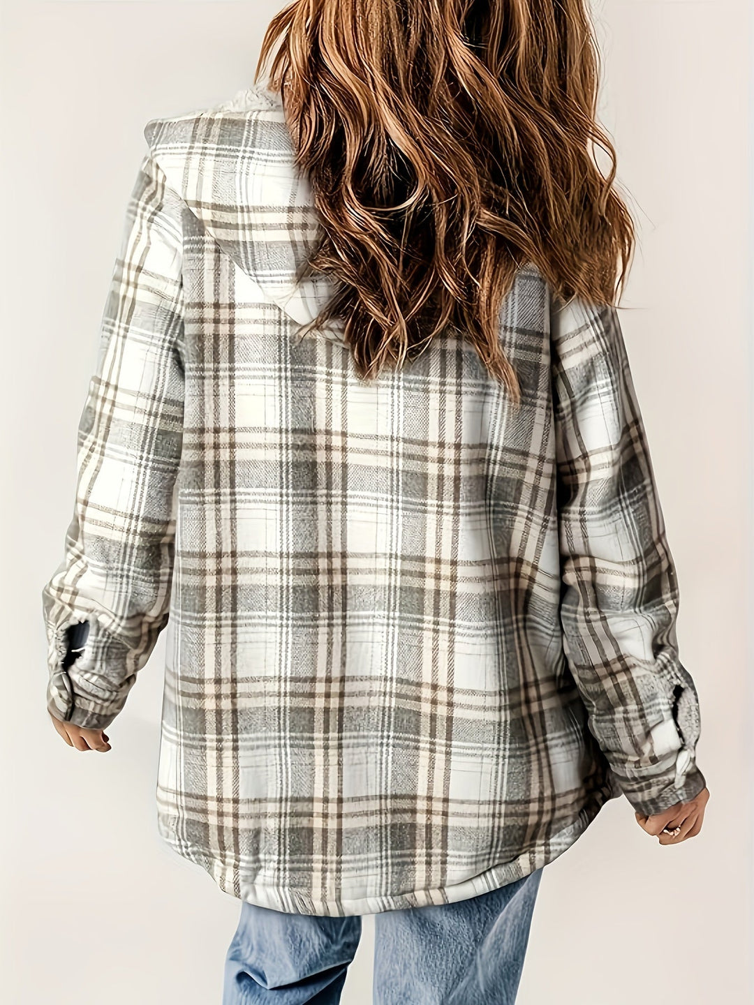 Chloe - Plaid Hooded Fall Jacket