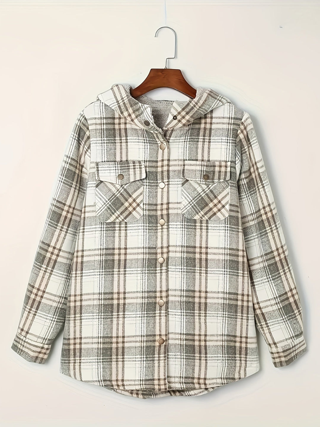 Chloe - Plaid Hooded Fall Jacket