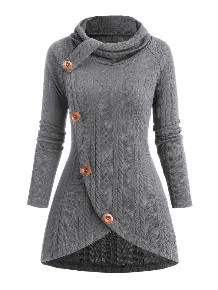 Anna - Casual Knitted Cardigan With Button