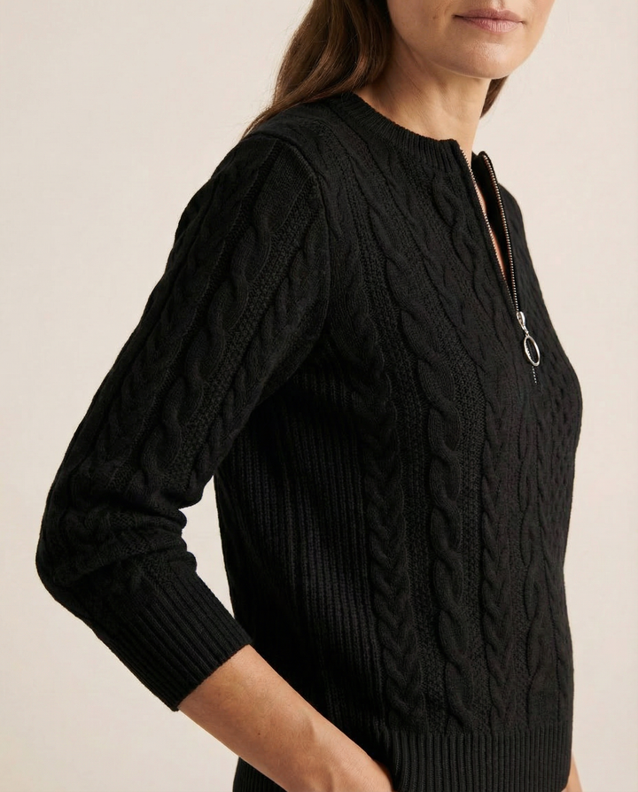 Ella - Casual Front Zip Sweater