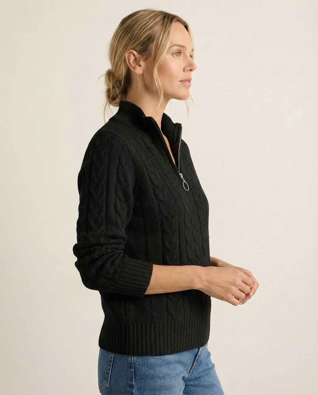 Ella - Casual Front Zip Sweater