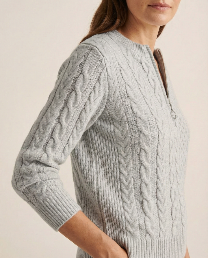 Ella - Casual Front Zip Sweater