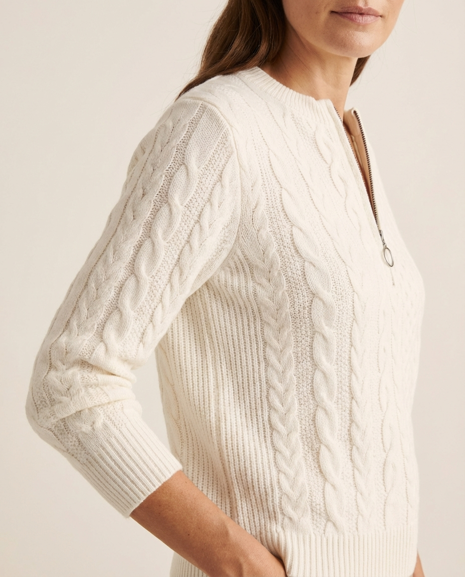 Ella - Casual Front Zip Sweater