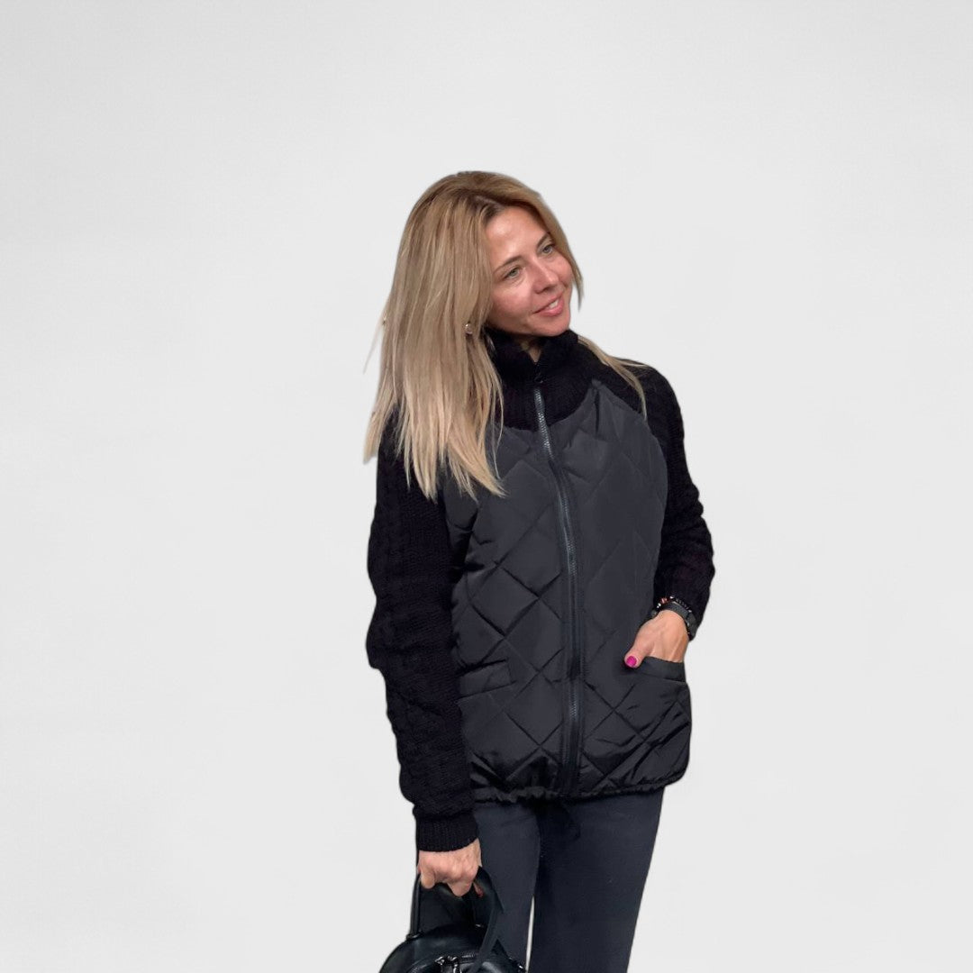 Caroline - Women’s Patchwork Knit Jacket