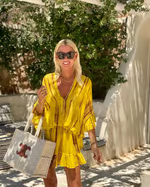 Charlotte - Chic V-Neck High Waist Mini Dress