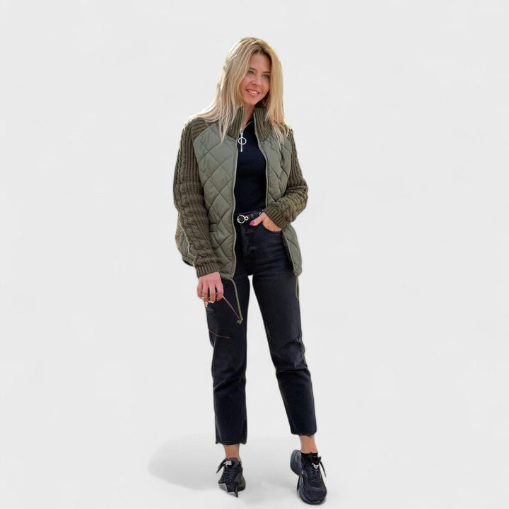 Caroline - Women’s Patchwork Knit Jacket