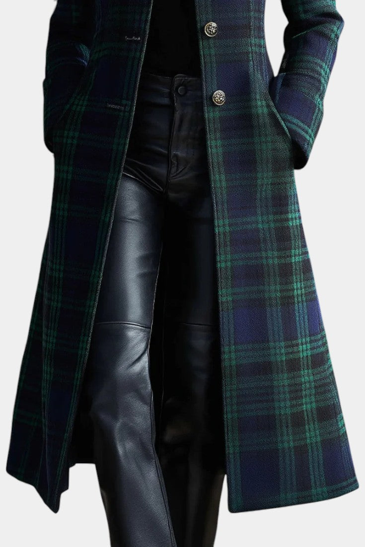 Teresa - Timeless Plaid Elegant Coat