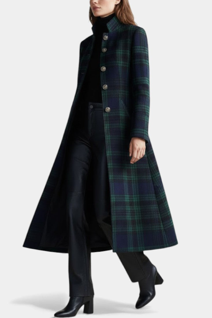 Teresa - Timeless Plaid Elegant Coat