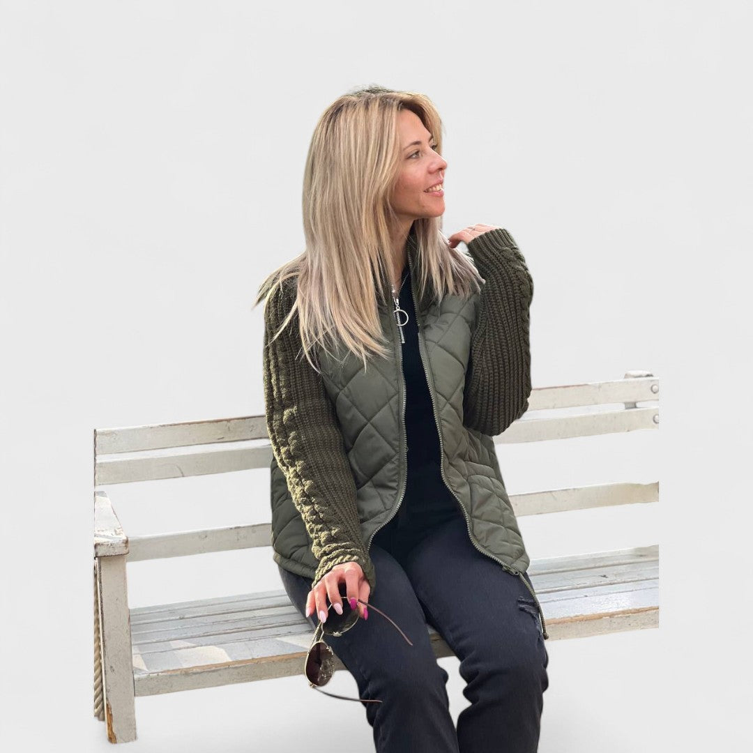 Caroline - Women’s Patchwork Knit Jacket