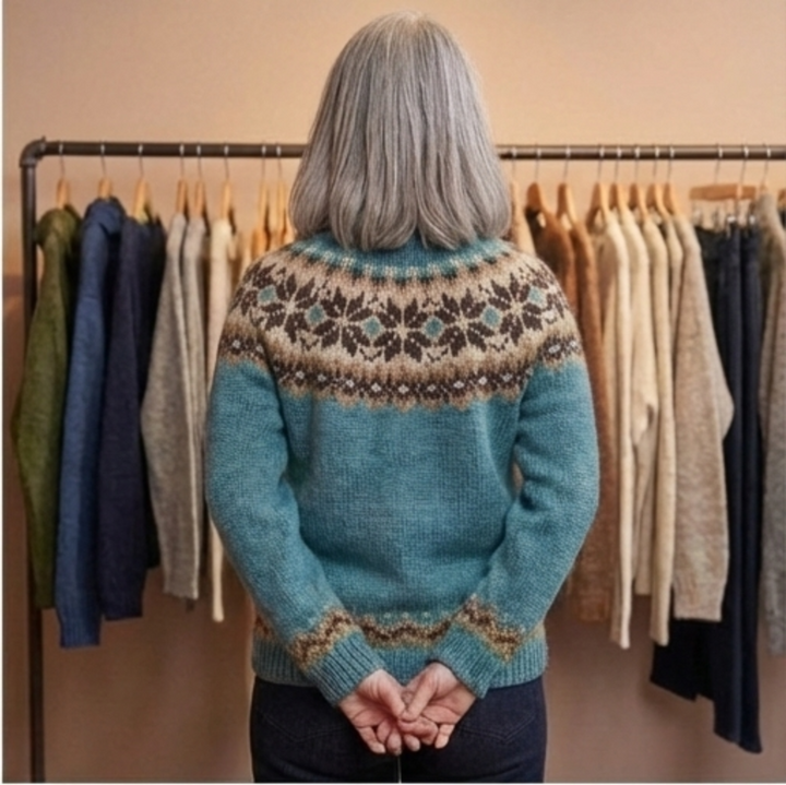 Janet Nordic Knit Sweater - Warm & Comfortable