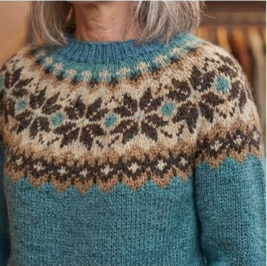 Janet Nordic Knit Sweater - Warm & Comfortable